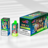 Neon-green vape pod with a cartoon monkey graphic sits between a small boxed kit and a large blue-green '4 in 1' multi-pack box featuring gorilla illustrations and a nicotine warning label.