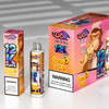UOR Crystal 12K Disposable Vape with Screen 12000 Puffs Rechargeable Sleek Design with LED Display Peach ice