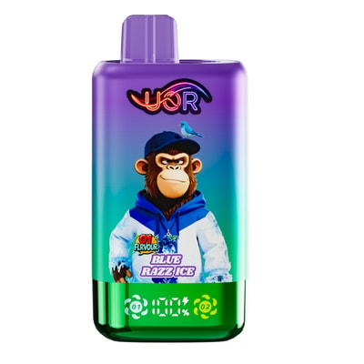 UOR 80k 2 in 1 - Blue Razz Ice & Kiwi Passion Fruit Guava-1