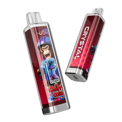 UOR Crystal 12K Disposable Vape with Screen 12000 Puffs Rechargeable Sleek Design with LED Display Cherry cola-1