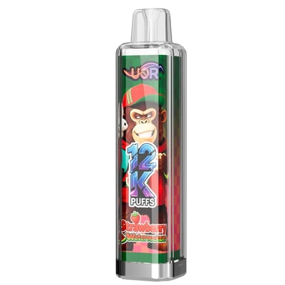 UOR Crystal 12K Disposable Vape with Screen 12000 Puffs Rechargeable Sleek Design with LED Display Strawberry Watermelon-2