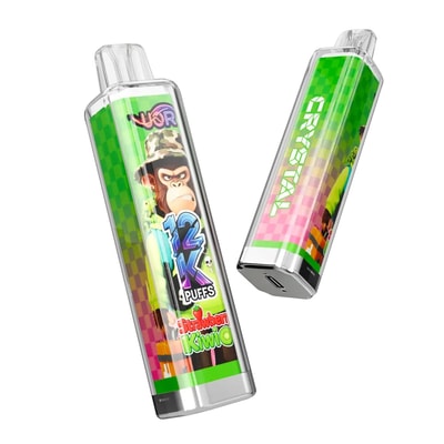 UOR Crystal 12K Disposable Vape with Screen 12000 Puffs Rechargeable Sleek Design with LED Display Strawberry kiwi-1